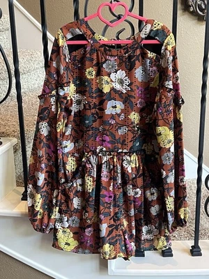 Truly Me de Sara Sara Niñas 12 Mameluco Óxido Floral Recorte Manga Larga Bolsillos Nuevo con Etiquetas Foto 1 de 4