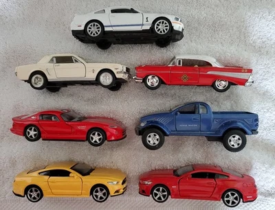 Kinsmart & RMZ City Diecast Pull-Backs Lot! All Work. 1:32 - 1:42 Scale! Mustang - Image 1 of 4
