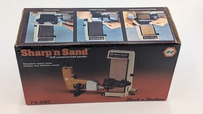 New in Sealed Box Black & Decker Sharp n' Sand Drill-Powered Belt Sander 74-495 - Image 1 of 4