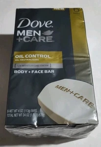 Dove Men + Care Body & Face Bar Soap Oil Control 1 Pack Of 6 Bars New Discontinu - Picture 1 of 5