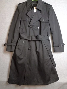 Vintage London Towne Trenchcoat mit herausnehmbarem Fellfutter, Herren Gr. 38 kurz, schwarz - Bild 1 von 8