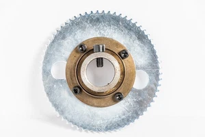 #25 65T 4 hole Sprocket chain drive gear f rear wheel GoKart Scooter w 3/4" hub - Picture 1 of 11