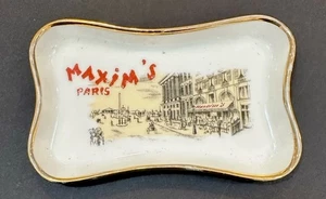 Vintage Maxim's De Paris Französisch Restaurant Aschenbecher Schmuckschale Spitze Tablett Simon - Bild 1 von 4