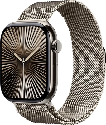 Apple Watch Gen 10 Series 10 Cell 46mm Natural Titanium - Natural Milanese Loop - Image 1 of 2