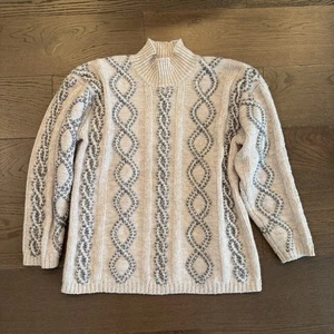 Vintage 90’s Eddie Bauer Legends Wool Blend Fisherman Knit Sweater Women’s M - Bild 1 von 5