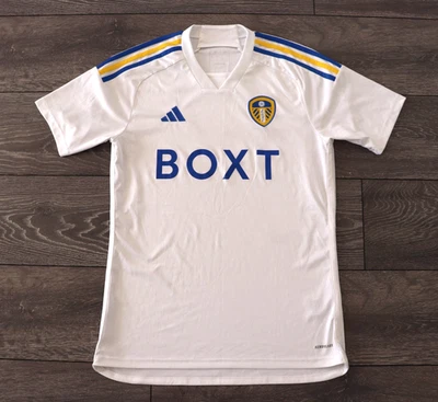 LEEDS UNITED MENS SHIRT WHITE 2023/2024 HOME FOOTBALL ADIDAS JERSEY ADULT MEDIUM - Image 1 of 4