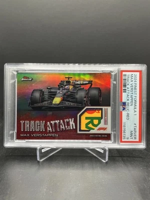2024 Topps Finest F1 Max Verstappen Track Attack Relic Red 2/5 PSA 9 #TAR-VER - Image 1 of 2