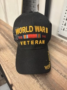 Sombrero de veterano de la Segunda Guerra Mundial Guerreros de Estados Unidos 1941-1945 con licencia oficial militar nuevo con etiquetas - Imagen 1 de 8