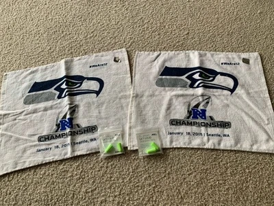 2 Seattle Seahawks NFC Championship Game Towel Vs Green Bay 1/18/2015 Giveaway - Image 1 of 4