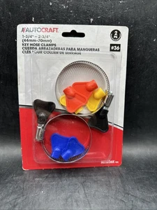 Autocraft AC5236K Key Hose Clamp 1-3/4”-2-3/4”. 2 Packs of 2* - Picture 1 of 1