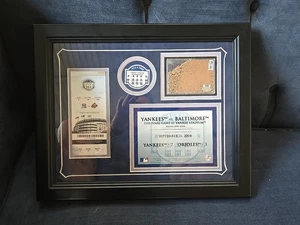 2008 Old Yankee Stadium Final Game 13" x 16" Display with Ticket & Dirt w/COA - Picture 1 of 8