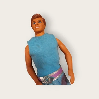 Muñeca Barbie rubia vintage 1989 ~ Western Fun Ken muñeca años 90 C369G  Foto 1 de 4