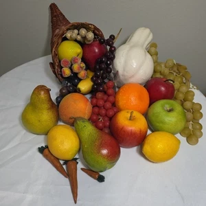 Herbst Herzstück Füllhorn Horn Korb künstliches Obst Gemüse Erntedankfest - Bild 1 von 14