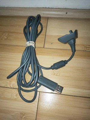 Xbox 360 Play and Charge Kit USB Cable Lead Grey - Image 1 of 2