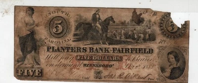 South Carolina - 5 obsolete bank notes - Image 1 of 4