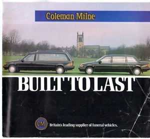 Coleman Milne Limousine & Hearse Range 1988-1989 UK Market Foldout Brochure - Picture 1 of 2