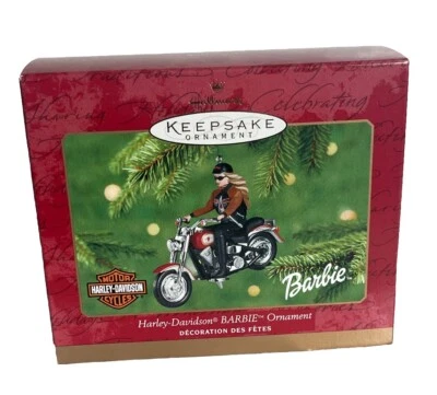 Vintage Hallmark Keepsake, Harley-Davidson Barbie Ornamento (2001) Nuevo En Caja 🎄 Foto 1 de 2