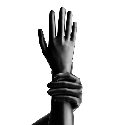 2025 AMORESY Luvas Femininas Sexy Brilhante Seda Cinco Dedos Manga Longa - Imagem 1 de 4