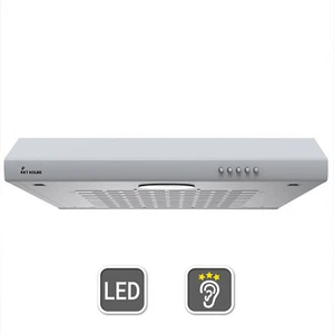 Dunstabzugshaube Unterbauhaube 60cm Abluft Umluft Grau Druckknopf LED Filter - Bild 1 von 9