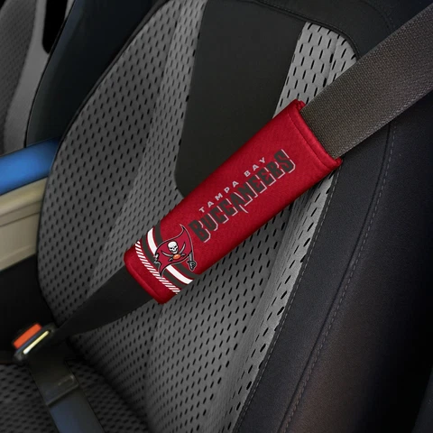 Tampa Bay Buccaneers Set of 2 Rally Design Premium Seat Belt Shoulder Pad Covers Cover