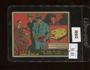 R60 Gum Inc G-Men & Heroes of the Law (1936) Card #50