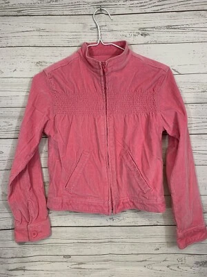 Jaqueta de veludo rosa GAP 10-11 - Imagem 1 de 4