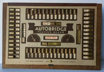 AUTOBRIDGE PLAYING BOARD. ADVANCED COURSE. 1948 AUTOBRIDGE CO. MADE IN U.S.A - Image 1 of 4