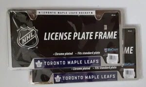 2x  NHL Toronto Maple Leafs Chrome Metal License Plate Frame hockey - Picture 1 of 1