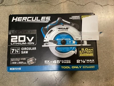 Hercules 20V  Brushless Cordless 7-1/4 in. Circular Saw HCB721B - Tool Only - Image 1 of 3