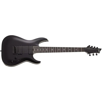 Guitarra Eléctrica Schecter C-7 SLS Evil Twin Negro Satinado SBK 7 Cuerdas + Bolsa Gratis Foto 1 de 4