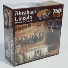 Abraham Lincoln Jigsaw Puzzle-750 Pieces-18" x 24"-Triumph & Tragedy-New, sealed