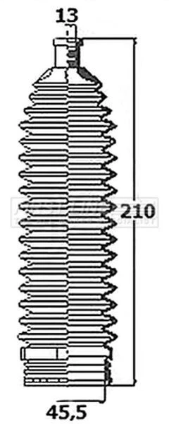 Steering Boot Gaiter FOR VW POLO IV 1.8 CHOICE2/2 05->09 9N BJX Petrol FL - Image 1 of 1