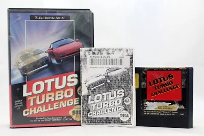 Lotus Turbo Challenge (Sega Genesis, 1992) Cartridge Case & Cartridge - TESTED - Image 1 of 4