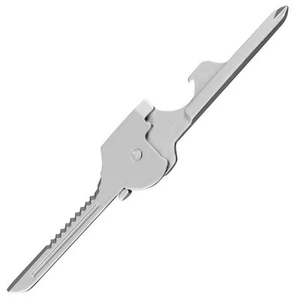 1PCS 6-in-1 Utili Key Tool Keyring Keychain Multifunction Stainless Steel AU NEW - Foto 1 di 4