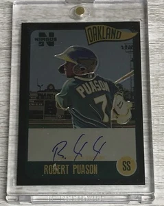 2020 Onyx Nimbus Black Autograph #/25 Auto Robert Puason Athletics K - Picture 1 of 2
