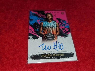 2021-22 TOPPS INCEPTION OVERTIME JAYLEN MARTIN RC PINK AUTO CARD 53/99 - Image 1 of 2