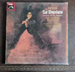 Verdi, La Traviata. Serafin/Rome/los Angeles. EMI SLS 5097 3 LP Box Set. VGC. - Picture 1 of 7
