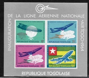 M2533 REP TOGOLAISE 1964 AIR TOGO INTERNATIONAL AIR LEAGUE  SOUV SHEET - Picture 1 of 1