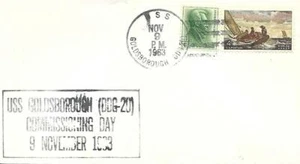 GOLDSBOROUGH (DDG-20) 9 November 1963 First Day in Commission RS Cachet - Picture 1 of 1