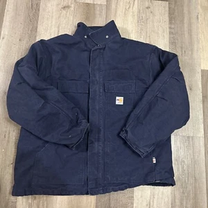 Carhartt FR 101618-410 Mens Size 3XL Duck Canvas Fabric Lined Jacket Coat J193 - Picture 1 of 11