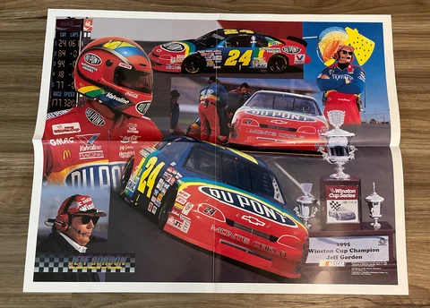 1995 Winston Cup Champion Jeff Gordon NASCAR 20” X 15.5” Poster Cover