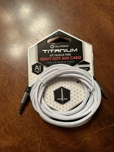 Celltronix Titanium 6ft Tangle Free HD AUX Cable, 3.5mm to 3.5mm - Photo 1 sur 1