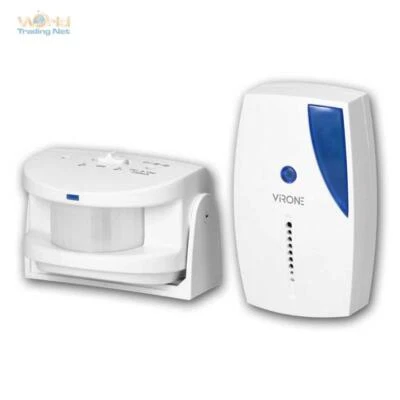 VIRONE Detector de paso, radio IR detector de movimiento timbre inalámbrico 36 tonos tienda puerta campana