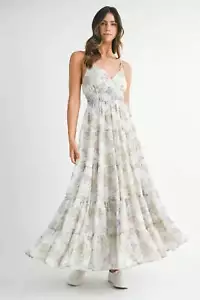 MABLE Floral Print Tiered Cami Maxi Dress - Picture 1 of 7