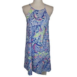 Lilly Pulitzer Margot Swing Dress Blue  pink  Sleeveless Size s - Picture 1 of 15