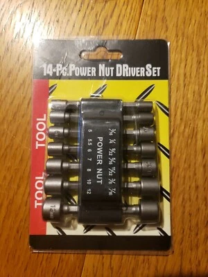 (14 Pc) Power Nut Driver Set (NIB) - Image 1 of 2