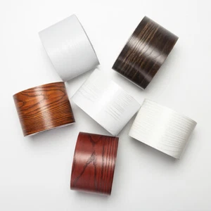 5M Wall Skirting Border Stickers Self Adhesive 3D Wood Grain Wall Paper Decorate - Picture 1 of 13