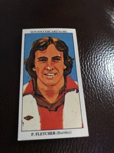 The Sun Soccercards 1978-1979 Paul Fletcher Burnley Striker Football Number 802