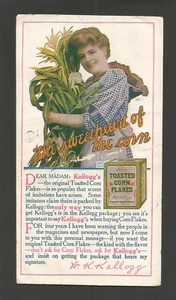 Antique Advertising Ink Blot Paper - Kellog Toasted Corn Flakes - Early 1900's - Bild 1 von 2