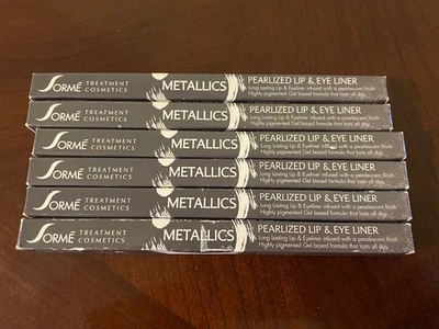 NIB Sorme Metallics Pearlized Lip & Eye Liner Palladium Grayish - Image 1 of 4